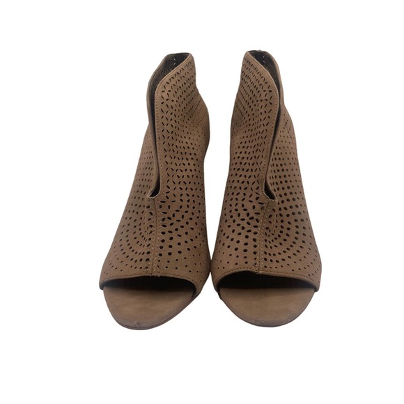 Vince Camuto Kainan Open Toe Bootie Tan Brown Sz 8 NWOT - Picture 3 of 12